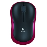 Logitech Wireless Mouse M185 Black-Red USB